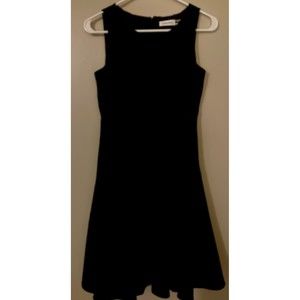 Calvin Klein Womens Sleeveless Dress Black Back Zip Polyester Blend Size 4P